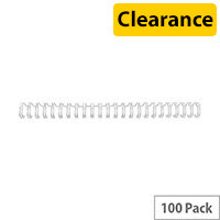 GBC A5 Binding Wire - 3:1 Pitch, 6mm Metallic Silver, Pack of 100 for Durable Document Binding GBC A5 Binding Wire - 3:1 Pitch, 6mm Metallic Silver, Pack of 100 for Durable Document Binding