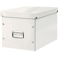 Leitz Box Click & Store Cube Large Storage Box White Leitz Box Click & Store Cube Large Storage Box White