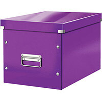 Leitz Box Click & Store Cube Large Storage Box Purple Leitz Box Click & Store Cube Large Storage Box Purple