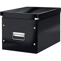 Leitz Box Click & Store Cube Large Storage Box Black Leitz Box Click & Store Cube Large Storage Box Black