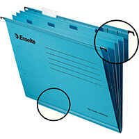Esselte Classic Reinforced Suspension Files with Dividers A4 Blue Pack of 10 Esselte Classic Reinforced Suspension Files with Dividers A4 Blue Pack of 10