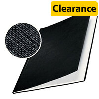 Leitz impressBIND Hard Covers, 17.5 mm - Matt Linen Surface, A4, 141-175 Sheet, Dim. 216x22x302 - Colour: Black (Pack of 10)