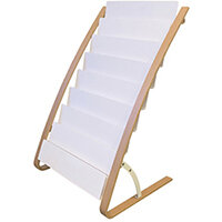 Alba 8 Compartment Floor Standing Literature Display A4 DDEXPO8WBC