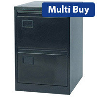 2-Drawer Filing Cabinet Black Jemini By Bisley