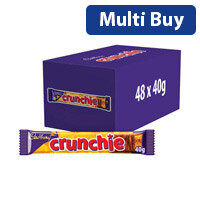 Cadbury Crunchie Bars (Pack of 48, Ref 100140) - Honeycomb and Milk Chocolate Treat