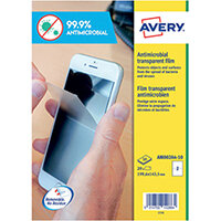 Avery Removable A4 Antimicrobial Film Labels Pack of 20 AM002A4 Avery Removable A4 Antimicrobial Film Labels Pack of 20 AM002A4