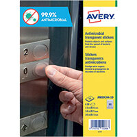 Avery Permanent Assorted Circular Antimicrobial Film Labels Pack of 630 AM00CA4 Avery Permanent Assorted Circular Antimicrobial Film Labels Pack of 630 AM00CA4