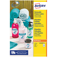 Avery Removable Labels Round 25mm White Pack of 1200 L4850REV-25