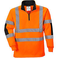 Portwest B308 Xenon Rugby Sweatshirt Orange Medium