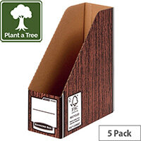 Bankers Box Premium Magazine File-Woodgrain Pack of 5 723303