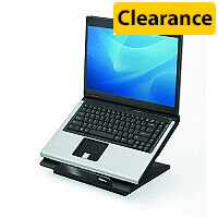 Fellowes Designer Suites Laptop Riser - Angle Adjustable (0-30 Degrees) Laptop Stand, For Laptops up to 17-inch, Max. Load Capacity 11.3kg - Colour: Black 8038401
