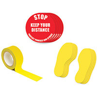 Social Distance Marker Kit Stop Keep Your Distance 1A SDKIT1A Social Distance Marker Kit Stop Keep Your Distance 1A SDKIT1A