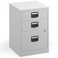 Bisley A4 Home Filer Steel Filing Cabinet With 3 Drawers - White Bisley A4 Home Filer Steel Filing Cabinet With 3 Drawers - White