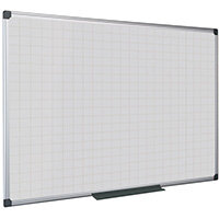 Bi-Office Maya Magnetic Whiteboard Gridded 600x450mm MA0247170 Bi-Office Maya Magnetic Whiteboard Gridded 600x450mm MA0247170