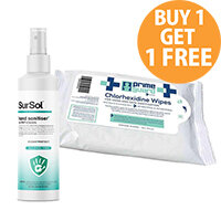Back to Work Desk Bundle - Pack Wipes & Bottle of Sanitiser Buy One Get One Free Back to Work Desk Bundle - Pack Wipes & Bottle of Sanitiser Buy One Get One Free