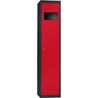 Probe Bulk Garment Collector Locker Activecoat W380mmxD460mmxH1780mm with Black Body and Red Door 7 Year Warranty