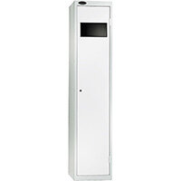 Probe Bulk Garment Collector Locker Activecoat W380mmxD460mmxH1780mm with White Body and White Door