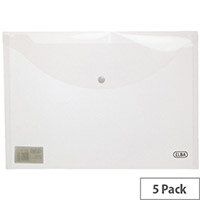 Elba Snap A4 Wallet Polypropylene Clear 100080924 Pack of 5