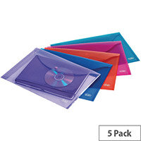 Elba Snap A4 Wallet Polypropylene Assorted 100201306 Pack of 5