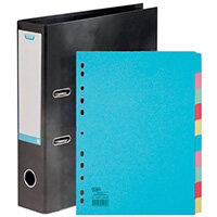 Elba Classy 70mm Lever Arch File A4 Black FOC 10/Part Divider Elba Classy 70mm Lever Arch File A4 Black FOC 10/Part Divider
