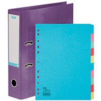 Elba Classy 70mm LeverArch File A4 Met Purple FOC 10/Pt Divider BX810441 Elba Classy 70mm LeverArch File A4 Met Purple FOC 10/Pt Divider BX810441