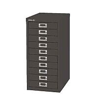 Bisley Non-Locking Multi-Drawer Cabinet 10 Drawer Black BY99639 Bisley Non-Locking Multi-Drawer Cabinet 10 Drawer Black BY99639