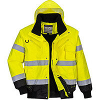 Portwest C465 3in1 Bomber Jacket 3:2 Yellow & Black Large