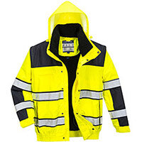Portwest C466 Hi-Vis Classic Bomber Yellow & Black XL