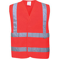 Portwest C470 Hi-Vis Band and Brace Vest Red SM