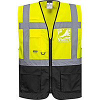 Portwest C476 Warsaw Executive Vest Yellow & Black Medium Portwest C476 Warsaw Executive Vest Yellow & Black Medium
