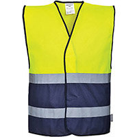 Portwest C484 Hi-Vis Two-Tone Vest Yellow & Navy SM Portwest C484 Hi-Vis Two-Tone Vest Yellow & Navy SM
