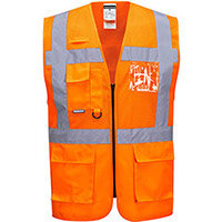 Portwest C496 Madrid Executive Mesh Vest Orange Medium Portwest C496 Madrid Executive Mesh Vest Orange Medium