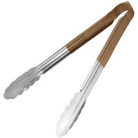 Hygiplas Colour Coded Brown Serving Tongs 11"