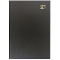 Collins A5 Desk Diary Week To View Black 2022 35.99-22 Collins A5 Desk Diary Week To View Black 2022 35.99-22
