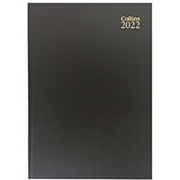 Collins A4 Desk Diary Week To View Black 2022 40.99-22 Collins A4 Desk Diary Week To View Black 2022 40.99-22