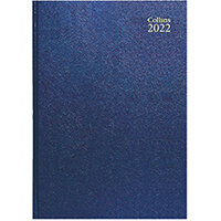 Collins A4 Desk Diary Day Per Page Blue 2022 44.60-22 Collins A4 Desk Diary Day Per Page Blue 2022 44.60-22