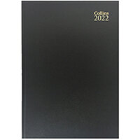 Collins A5 Desk Diary Day Per Page Black 2022 52.99-22 Collins A5 Desk Diary Day Per Page Black 2022 52.99-22