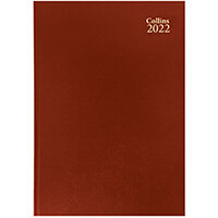 Collins A5 Desk Diary Day Per Page Red 2022 52.15-22 Collins A5 Desk Diary Day Per Page Red 2022 52.15-22