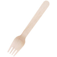 Fiesta Compostable Disposable Wooden Forks (Pack of 100)