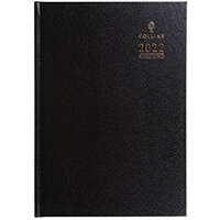 Collins A4 Desk Diary Day Per Page Appointment Black 2022 A44BLK Collins A4 Desk Diary Day Per Page Appointment Black 2022 A44BLK