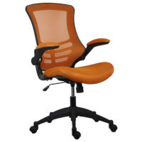 Marlos Mesh Back Office Chair With Folding Arms Orange