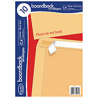 County Stationery C4 10 Manilla Board Envelopes Pack of 10 C525