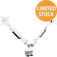 Emma Dual Gas Monitor Arm White - For Screens up to 32" Emma Dual Gas Monitor Arm White - For Screens up to 32"