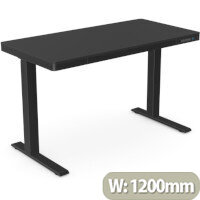 EPIC Electric Height Adjustable Rectangular Home Office Sit Stand Desk W1202xD602xH720-1210mm Black Top & Frame EPIC Electric Height Adjustable Rectangular Home Office Sit Stand Desk W1202xD602xH720-1210mm Black Top & Frame
