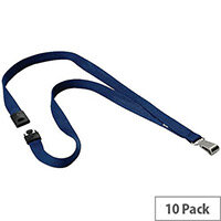 Durable 15mm Midnight Blue Textile Lanyard With Snap Hook 812728