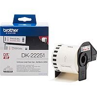 Brother DK-22251 Continuous Paper Label Roll Black and Red on White 62mm Brother DK-22251 Continuous Paper Label Roll Black and Red on White 62mm