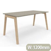Nova Wood Home Office Desk Grey Desktop & Solid Ash Legs W1200xD700mm Nova Wood Home Office Desk Grey Desktop & Solid Ash Legs W1200xD700mm