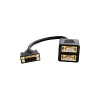 StarTech 1 ft DVI-I Analog to 2x VGA Video Splitter Cable M/F DVI-I (Single-Link) Male Video HD-15 Female VGA 1ft Black StarTech 1 ft DVI-I Analog to 2x VGA Video Splitter Cable M/F DVI-I (Single-Link) Male Video HD-15 Female VGA 1ft Black