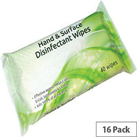 EcoTech Hand and Surface Disinfectant Wipes (Pack of 16 x 40 Wipes) FPHSD40
