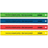 ReCreate Shatter Resistant Ruler 30cm Assorted Pack of 100 RCSPR30A ReCreate Shatter Resistant Ruler 30cm Assorted Pack of 100 RCSPR30A